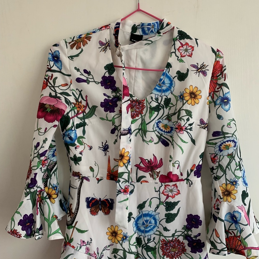 Dplay Italian Floral Dress - Picture 7 of 8
